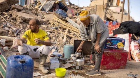 هزة ارتدادية بقوة 4.8 درجات بمركز زلزال الحوز شمالي المغرب
