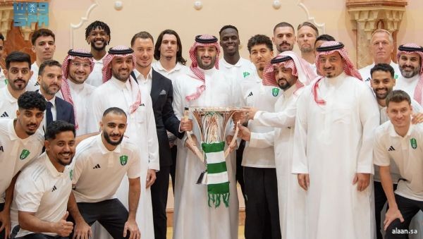 سمو ولي العهد يستقبل سمو وزير الرياضة ورئيس الاتحاد السعودي لكرة القدم ورئيس وأعضاء مجلس إدارة النادي الأهلي والجهازين الفني والإداري ولاعبي فريق كرة القدم بمناسبة تحقيقهم بطولة دوري أبطال آسيا للنخبة 2025 clock-icon منذ ٢