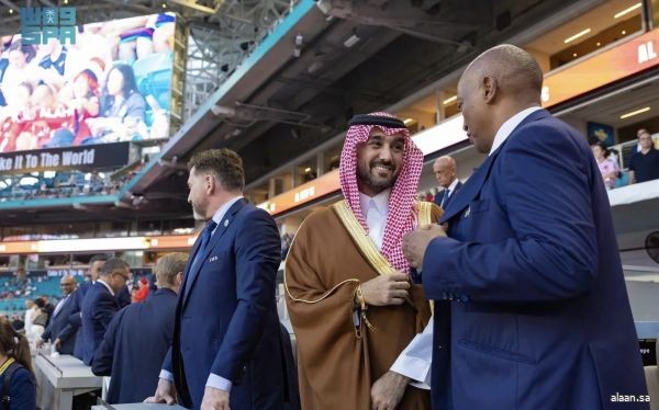 سمو وزير الرياضة يشهد المباراة الافتتاحية لبطولة كأس العالم للأندية 2025 في الولايات المتحدة الأمريكية