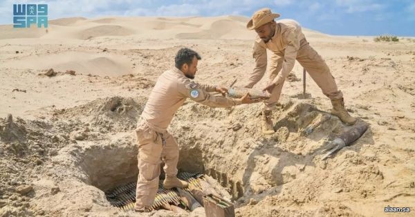 مشروع مركز الملك سلمان للإغاثة "مسام" ينزع 828 لغمًا من الأراضي اليمنية خلال أسبوع