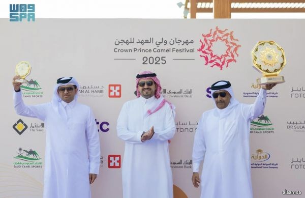 "براق" تحقق ثاني كؤوس مهرجان ولي العهد للهجن للسعودية