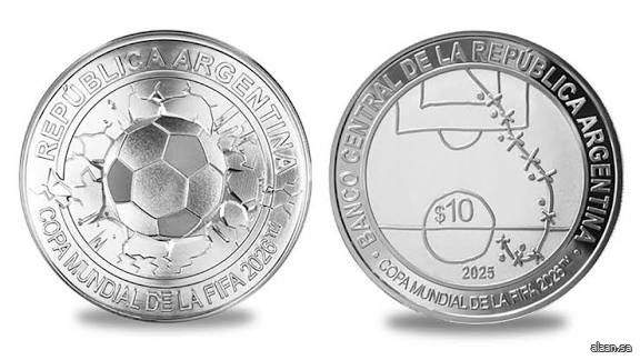 مصرف الأرجنتين يكشف عن قطعة نقدية تذكارية للاحتفاء بكأس العالم 2026 ومارادونا مصرف الأرجنتين يكشف عن قطعة نقدية تذكارية للاحتفاء بكأس العالم 2026 ومارادونا