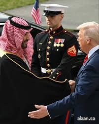 استقبال الرئيس الأمريكي لسمو ولي العهد