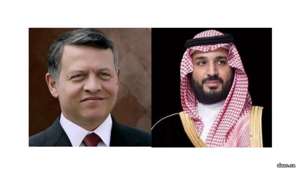 سمو ولي العهد يتلقى اتصالًا هاتفيًا من ملك المملكة الأردنية الهاشمية