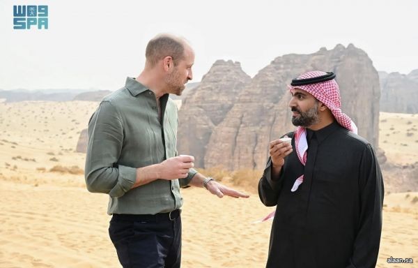 ولي عهد بريطانيا يزور مواقع تاريخية وطبيعية وثقافية في العُلا برفقة سمو وزير الثقافة