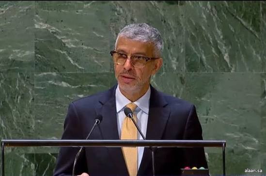 مندوب المملكة لدى الأمم المتحدة :  ندين بشدة أي تهديدات إيرانية لعرقلة الملاحة في مضيق هرمز أو تهديد أمن الممرات البحرية