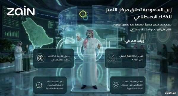 في مبادرة استراتيجية..  "زين السعودية" تطلق مركز التميز للذكاء الاصطناعي