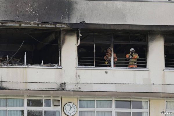 حريق ضخم في مدرسة بطوكيو وإجلاء نحو 300 شخص  من الطلاب والمعلمين