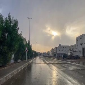 أمطار رعدية على محافظة الطائف