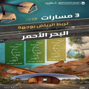 شبكة الطرق في المملكة تدعم الوصول إلى وجهة البحر الأحمر عبر 3 مسارات برية متنوعة لدعم السياحة